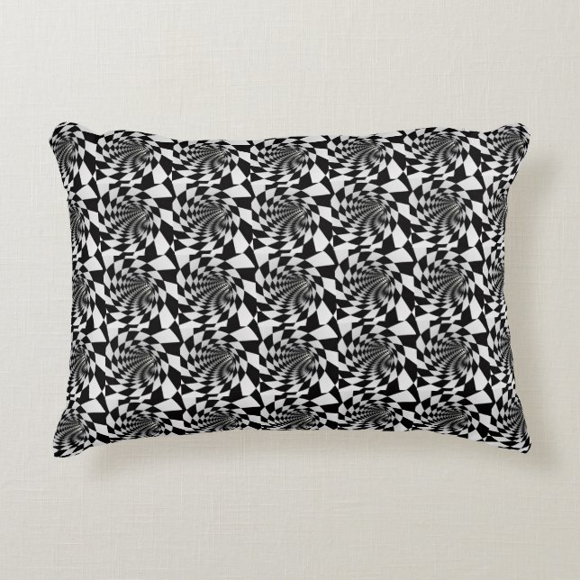 Optical Illusion Vortex Blanket Accent Pillow (Front)