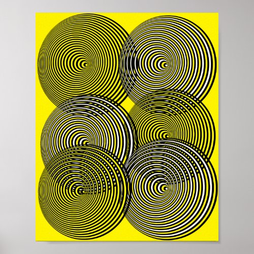 Optical Illusion will it go round in Circles Poster