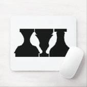 Optical illusion with birds and urns mouse pad (With Mouse)