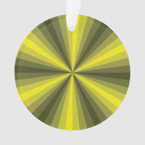 Optical Illusion Yellow Acrylic Ornament