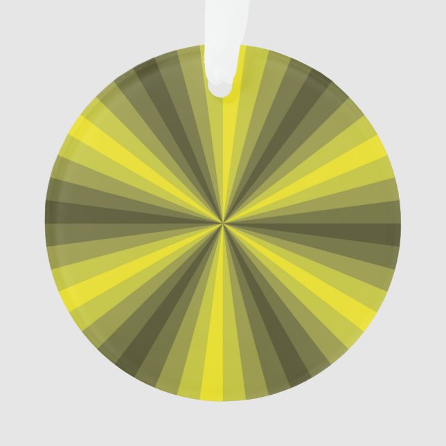 Optical Illusion Yellow Acrylic Ornament (Front)