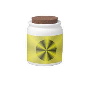 Optical Illusion Yellow Candy Jar