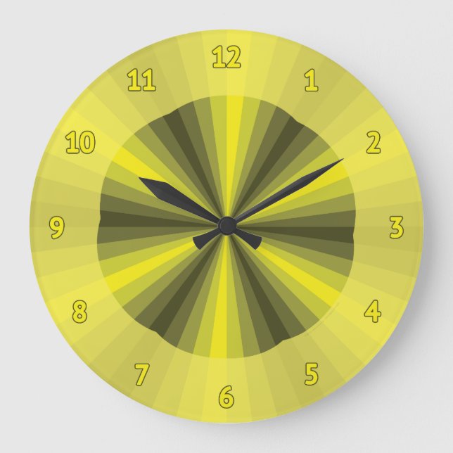 Optical Illusion Yellow Clock (Front)