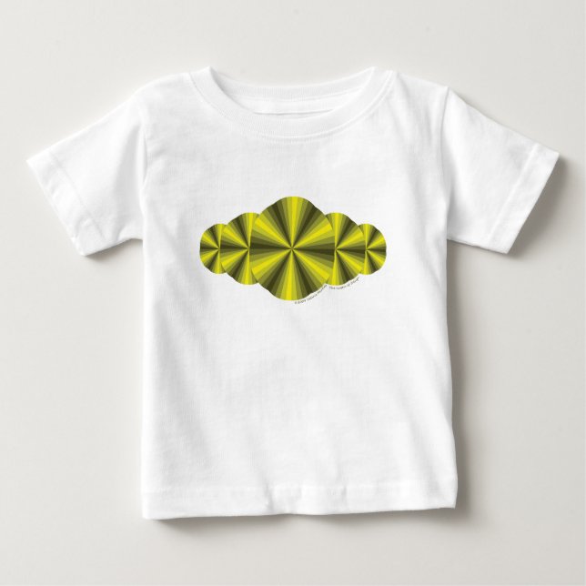 Optical Illusion Yellow Kid's and Baby Light Shirt (Front)