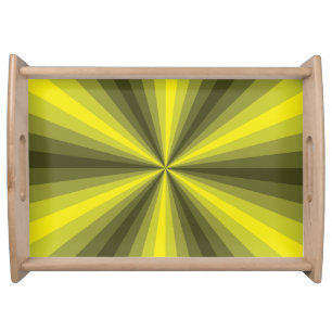 Optical Illusion Yellow Serving Tray