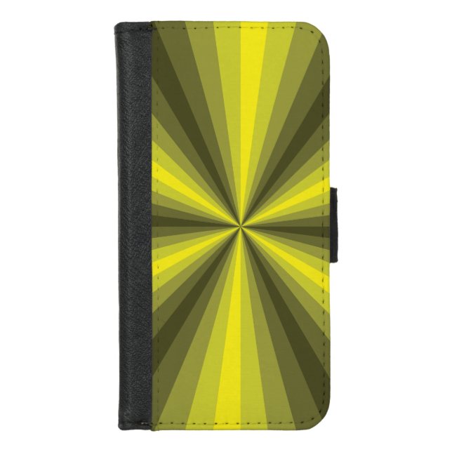Optical Illusion Yellow Smartphone Wallet Case (Front)