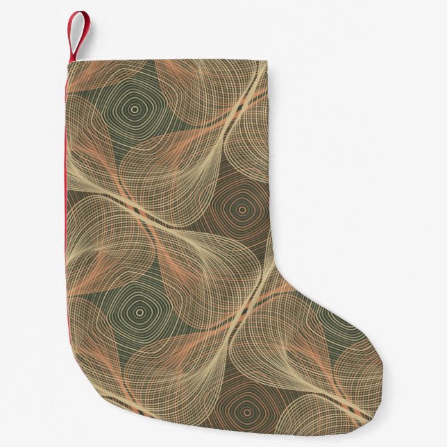Optical Illusions: Geometric Intrigue Small Christmas Stocking (Front)