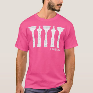 Optical Illusions Hidden People Or Pillars T-Shirt