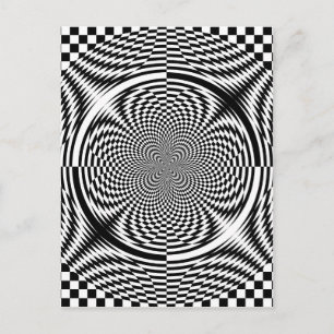 Optical illusions postcard