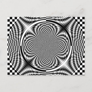 Optical illusions postcard