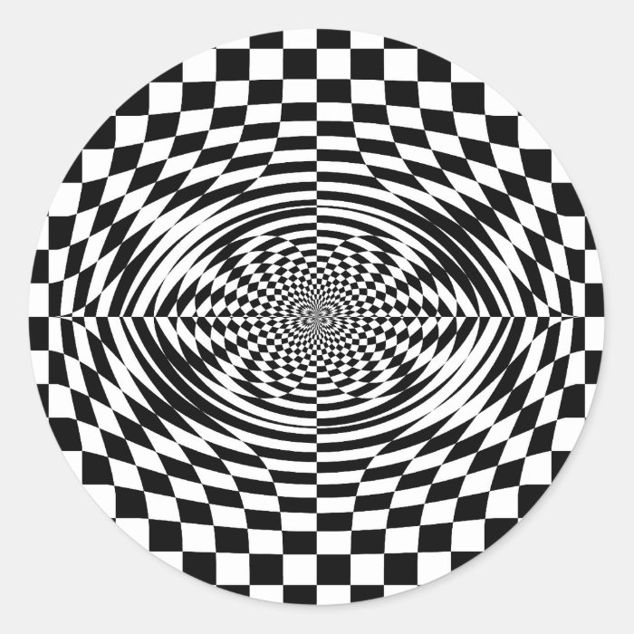 Optical illusions sticker
