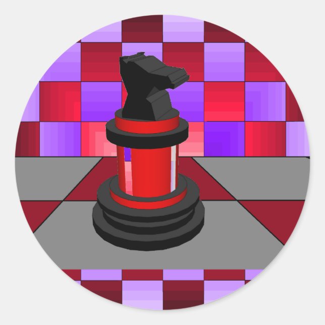 Optical Knight Chess CricketDiane 2013 Classic Round Sticker (Front)