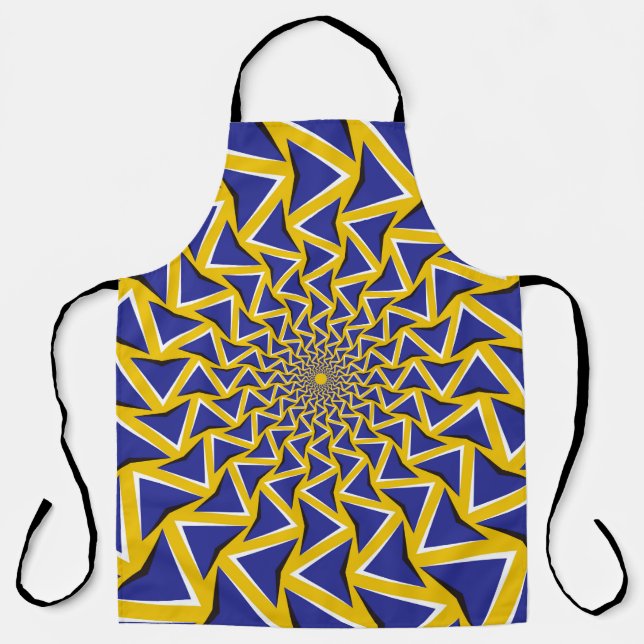 Optical motion illusion bitmap background. Blue ar Apron (Front)