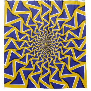 Optical motion illusion background yellow blue Vector Image