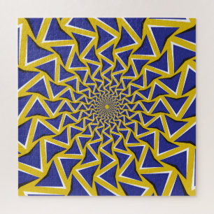 Optical Motion Illusion Circular Background Jigsaw Puzzle