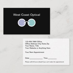 Optical Ophthalmologist Business Appointment Cards