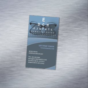 Optical Ophthalmologist Business Card Magnet