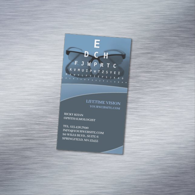 Optical Ophthalmologist Business Card Magnet (In Situ)