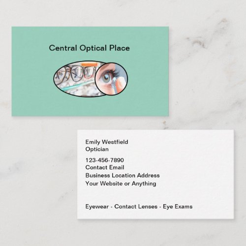Optical Optician Eyewear Business Cards