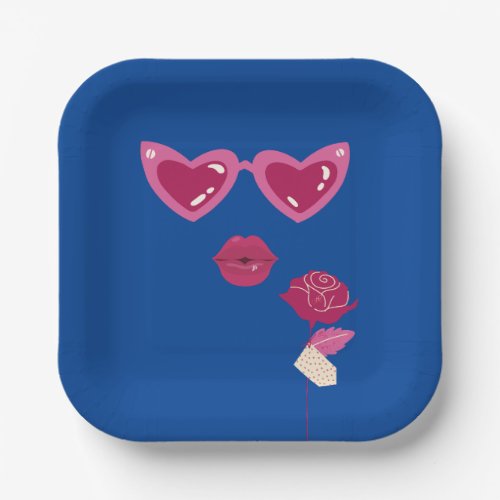 Optical Rose Paper Plates