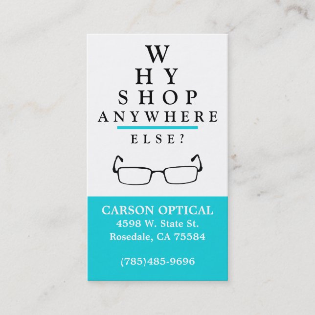 Optical Shop Business Card (Front)