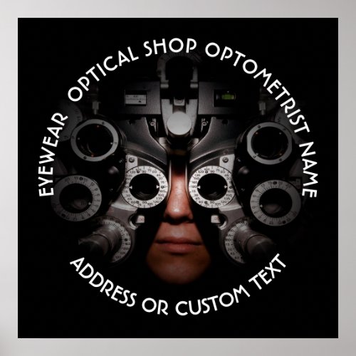 Optical Shop Optometrist Ophthalmologist Name Poster