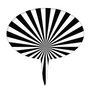 Optical Sun Burst Spinning Wheel Design Cake Topper
