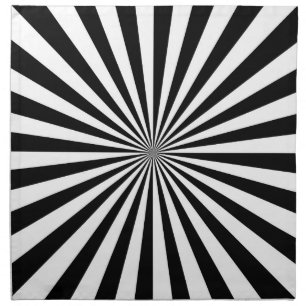 Optical Sun Burst Spinning Wheel Design Napkin