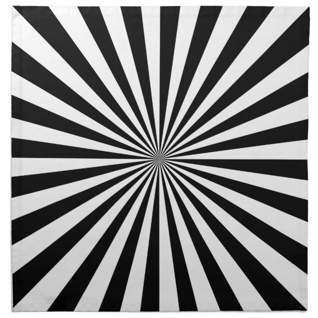 Optical Sun Burst Spinning Wheel Design Napkin (Front)