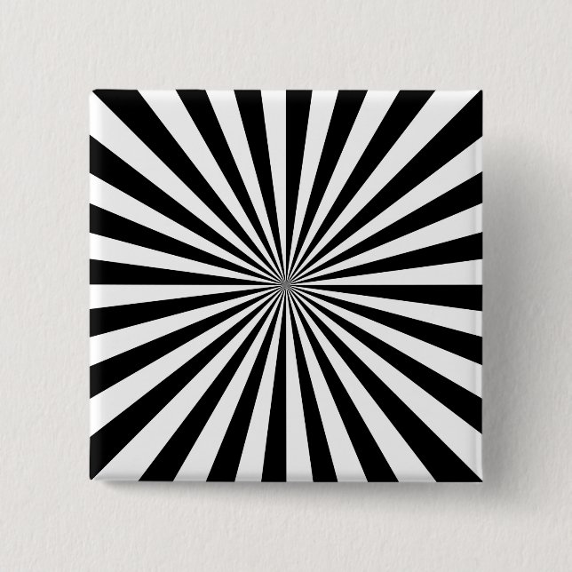 Optical Sun Burst Spinning Wheel Design Pinback Button (Front)