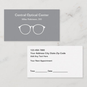 Optical Theme Business Appointment Cards