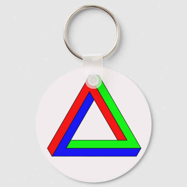 Optical Triangle illusion Keychain (Front)
