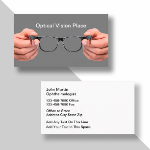 Optical Vision Care Ophthalmologist Business Card