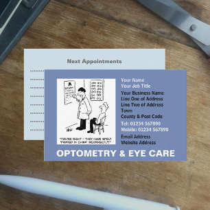 Optician Appointments Business Card