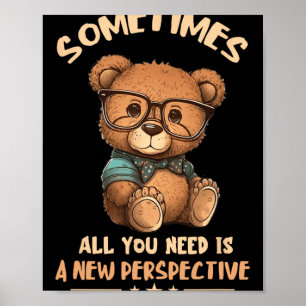 Optician Bear New Perspective Eye Doctor Ophthalmo Poster