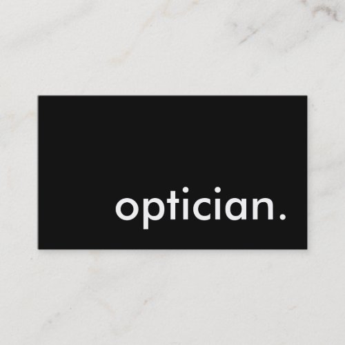 optician business card