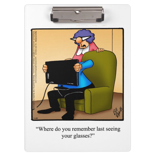 Optician Business Humor Clipboard (Front)
