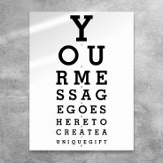 Optician Chart Create Your Own Message at Zazzle