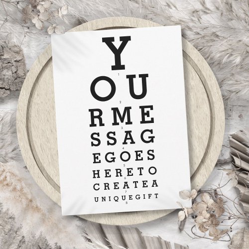 Optician Chart Personalized Message Invitation