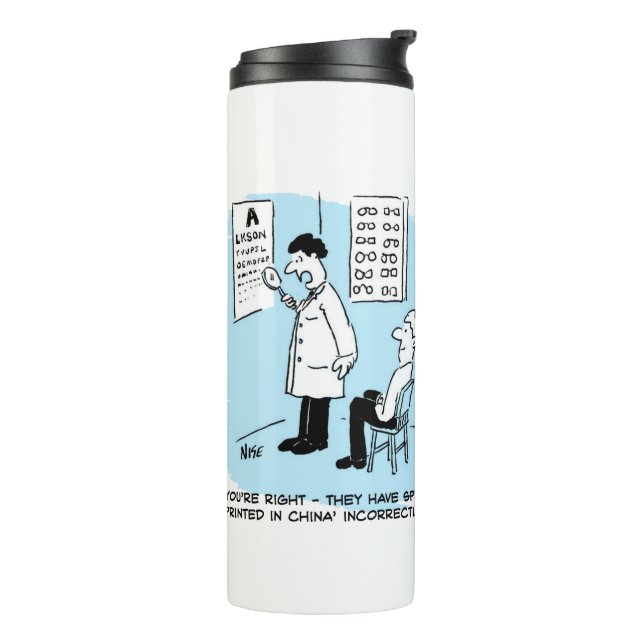 Optician Checks Wall Chart Small Print Thermal Tumbler (Rotated Left)