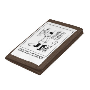 Optician Checks Wall Chart Small Print Trifold Wallet