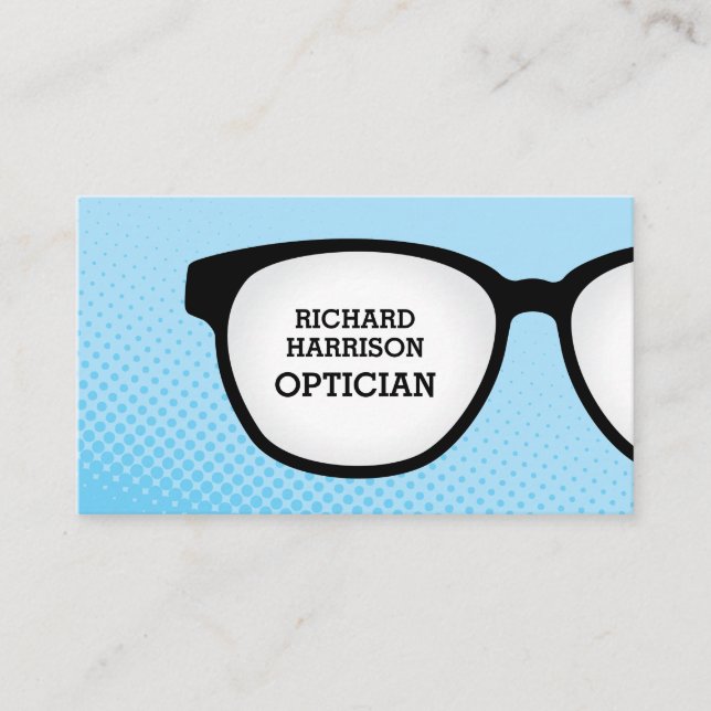 Optician Colorful Eyeglasses Business Card (Front)