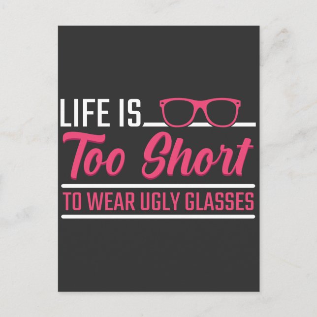 Optician Humor Eye Doctor Ugly Glasses Optometrist Postcard (Front)