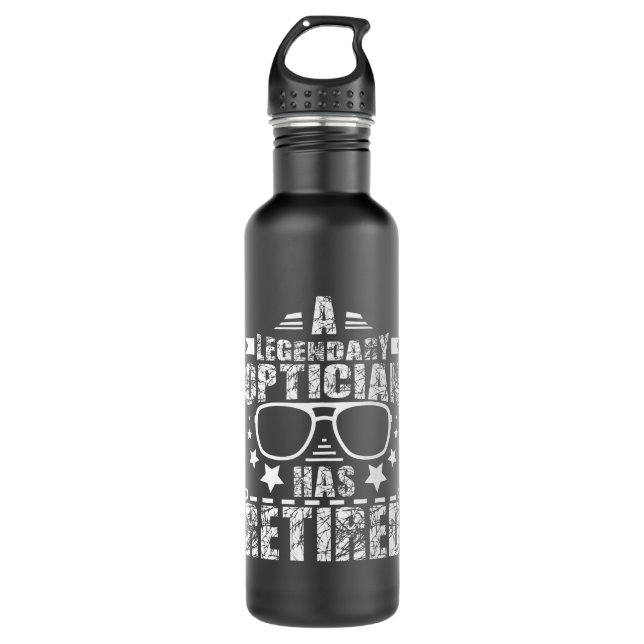 Optician Pension Stainless Steel Water Bottle (Front)