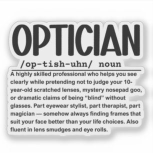 Optician Sticker