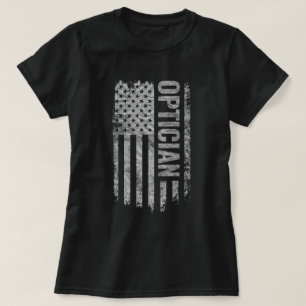 Optician USA Flag Distressed design T-Shirt