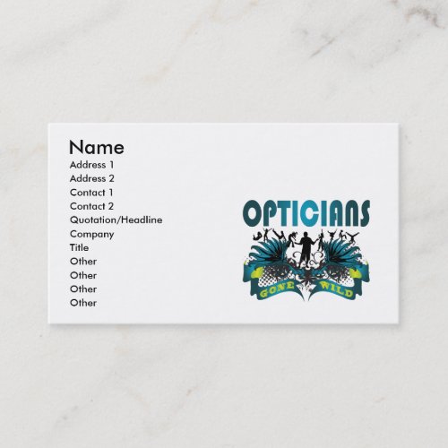 Opticians Gone Wild Business Cards
