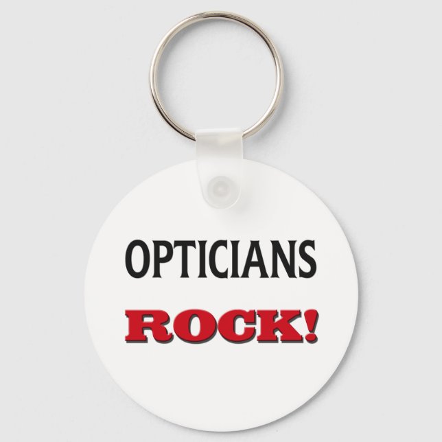 Opticians Rock Keychain (Front)