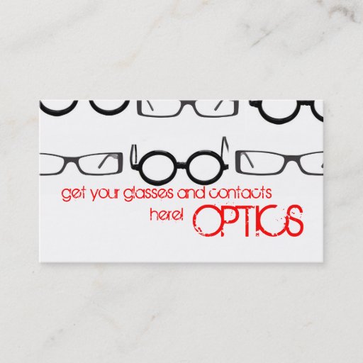 Customizable OPTICS BUSINESS CARD TEMPLATES