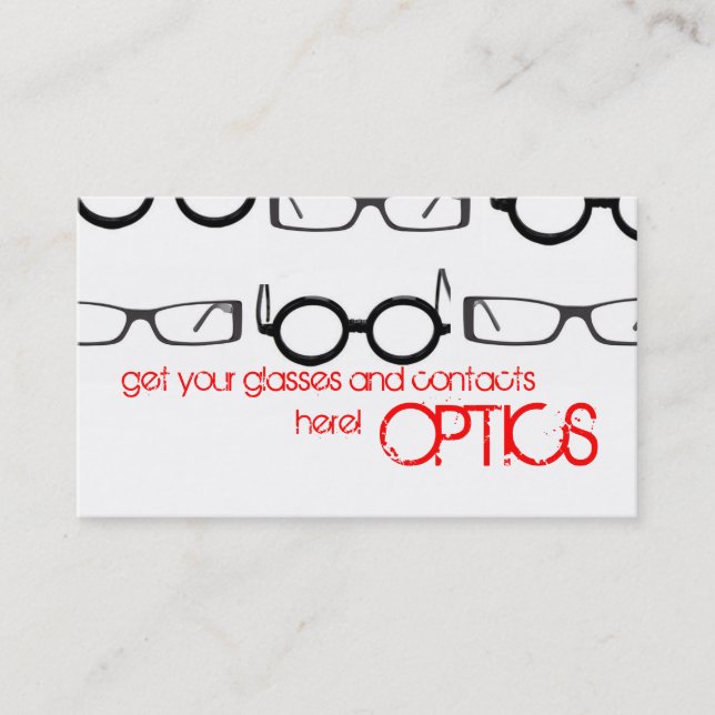 OPTICS APPOINTMENT CARD (Front)